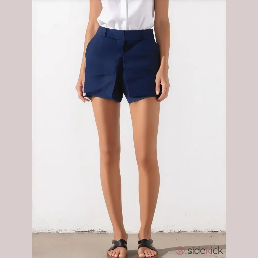The Limited Trouser Shorts Women’s Medium Navy Tailored Casual Y2K preppy chino